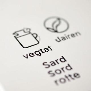 Close-up of product label icons
