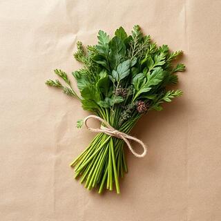 Greens bundle tied and ready