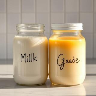 Milk and ghee jars side by side
