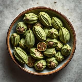 Cardamom pods on a small plate
