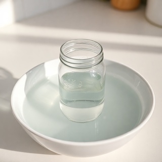 Jar in a cool water bath before serving