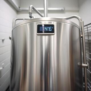 Stainless milk chiller in a clean room