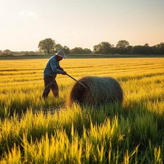 Turning hay rows to dry evenly