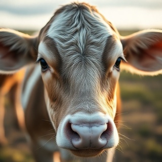 Close look at a calf's eyes