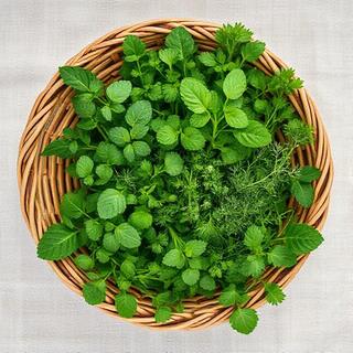 Basket of seasonal vegetables