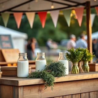 Fresh-produce stand at a local fair