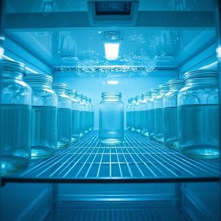 Chiller with lined jars ready