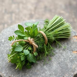 Bundle of pasture herbs