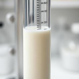 Lactometer floating in a cylinder